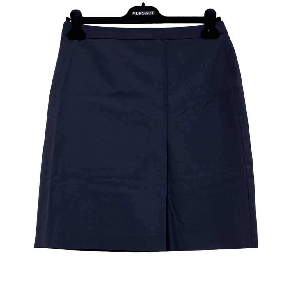 🆕 Brooks Brothers Front Pleat Wool Blend Skirt in Navy Blue
